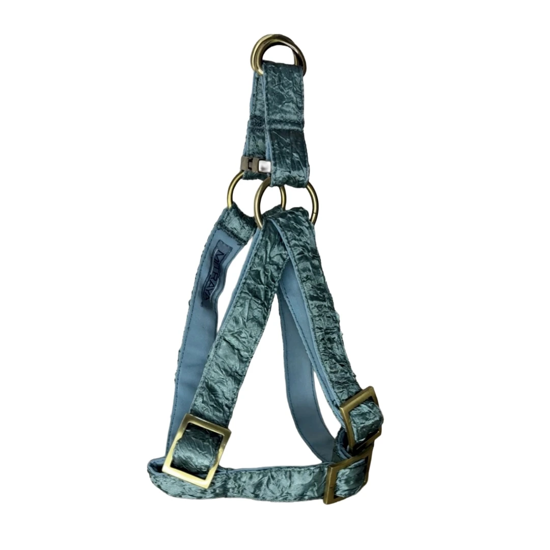 MITRAYA Floral Embroidered Dog Step-In Harness, Fancy Pet Harness with Coral and Pink Flowers, Adjustable and Durable Harness