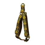 MITRAYA Floral Embroidered Dog Step-In Harness, Fancy Pet Harness with Coral and Pink Flowers, Adjustable and Durable Harness