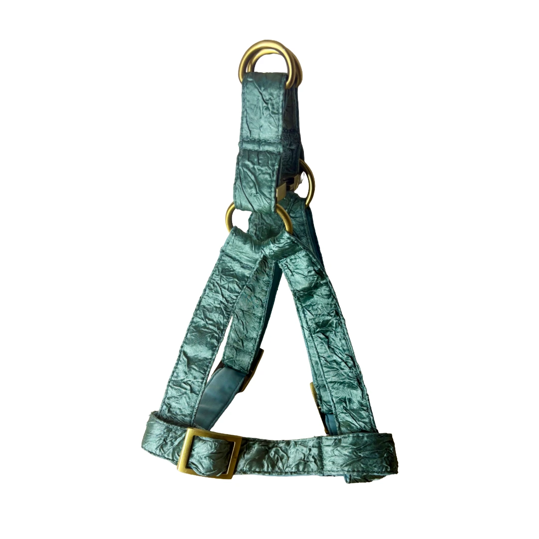 MITRAYA Floral Embroidered Dog Step-In Harness, Fancy Pet Harness with Coral and Pink Flowers, Adjustable and Durable Harness