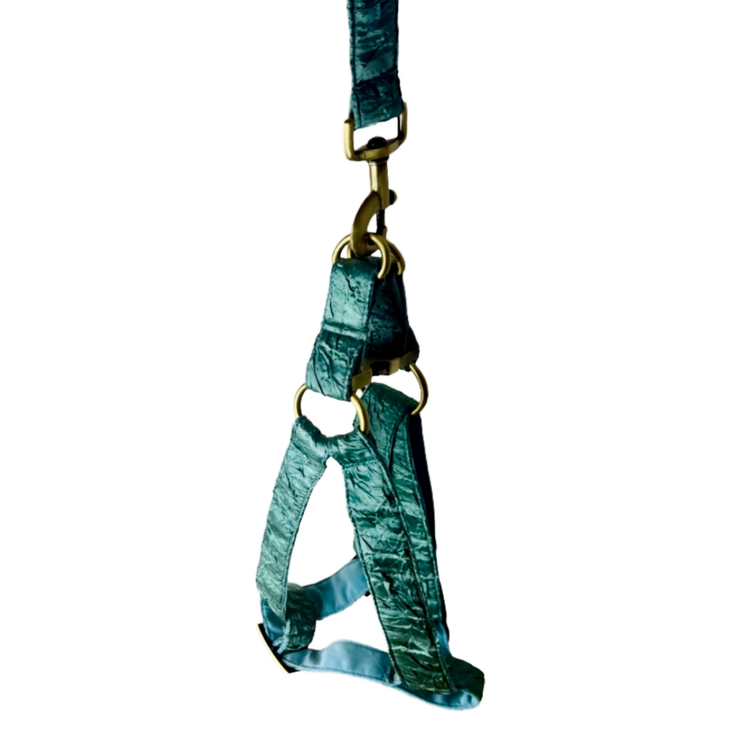 MITRAYA Floral Embroidered Dog Step-In Harness, Fancy Pet Harness with Coral and Pink Flowers, Adjustable and Durable Harness