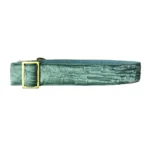 MITRAYA Premium Dog Collar, Satin Dog Collar, Sage Green with Brass Hardware