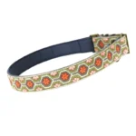 MITRAYA Floral Embroidered Dog No-Pull Neck Collar, Fancy No- Choke Dog Collar with Coral and Pink Flowers, Adjustable and Durable Collar