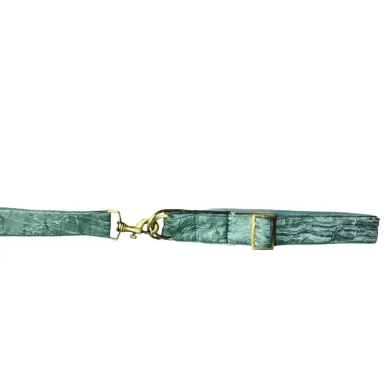 MITRAYA Premium No-Pull Dog Collar, Satin Dog Collar, Sage Green with Brass Hardware