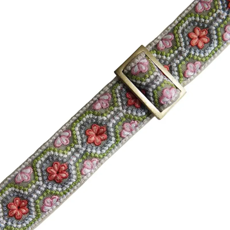 MITRAYA Adjustable Dog Leash, Sage Green Textured Cotton, Medium Breed Pet Walking Leash