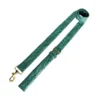 MITRAYA Adjustable Dog Leash, Sage Green Textured Cotton, Medium Breed Pet Walking Leash