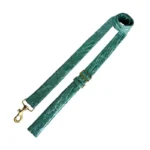 MITRAYA Adjustable Dog Leash, Sage Green Textured Cotton, Medium Breed Pet Walking Leash