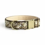 SUNBLOOM – Embroidered Floral Neck Collar in Brown & Gold