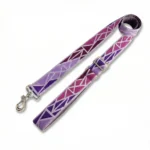 BERRY SHARD – Geometric Print Dog Leash in Berry & Lilac